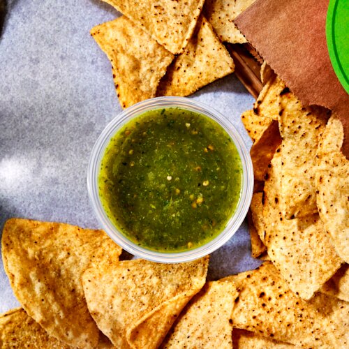 Photo of Chips & Tomatillo Salsa from Limesalt