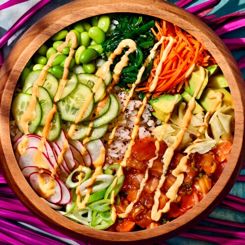 Photo of Spicy Salmon Poke Bowl from Hanu Poke