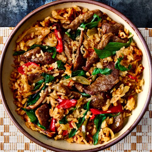 Photo of Basil Fried Rice with Beef from SriPraPhai